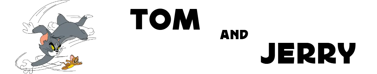 TOM and JERRY LOGO TEXT LONG